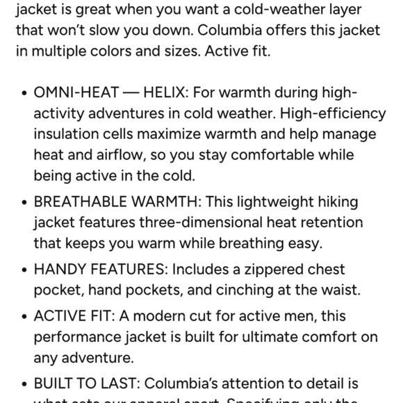 Columbia Beige Full-Zip Jacket - Picture 11 of 11